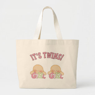 Het is Twins. (MEISJE) Grote Tote Bag