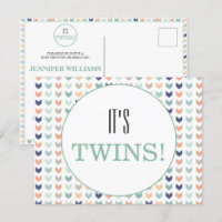 Het is Twins Modern Geometric Twins Baby shower