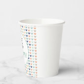 Het is Twins | Moderne geometrische tweeling Baby Papieren Bekers (Links)