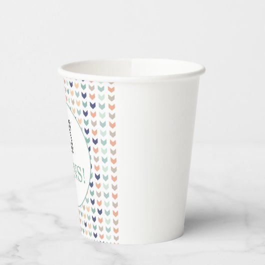 Het is Twins | Moderne geometrische tweeling Baby Papieren Bekers (Links)