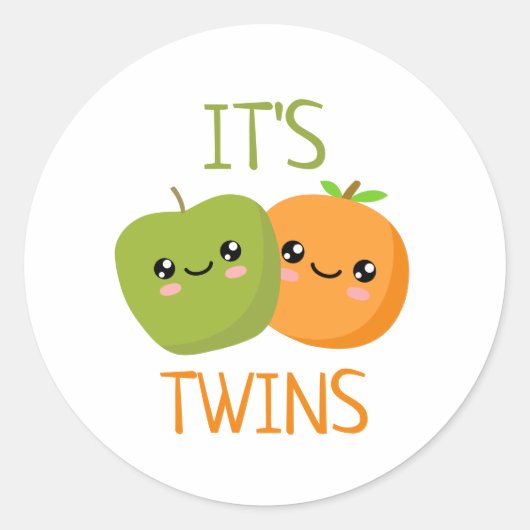 Het is Twins Ronde Sticker (Voorkant)