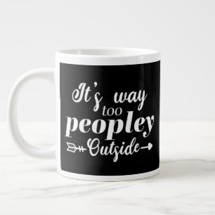 Het is veel te druk buiten typografie extra grote beker