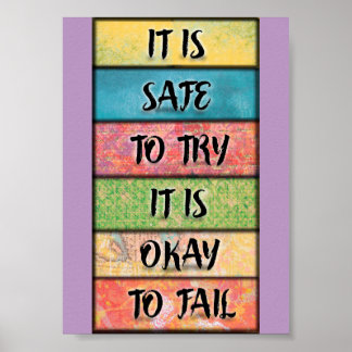 Het is Veilig om te Proberen - Motiverende Inspire Poster