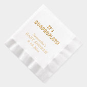 Het is vierling Baby shower Folie Servetten (Rechts)