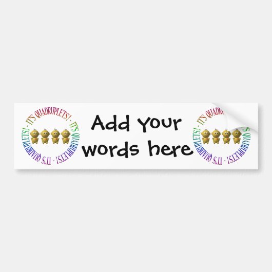 Het is viervoudig! bumpersticker (Voorkant)