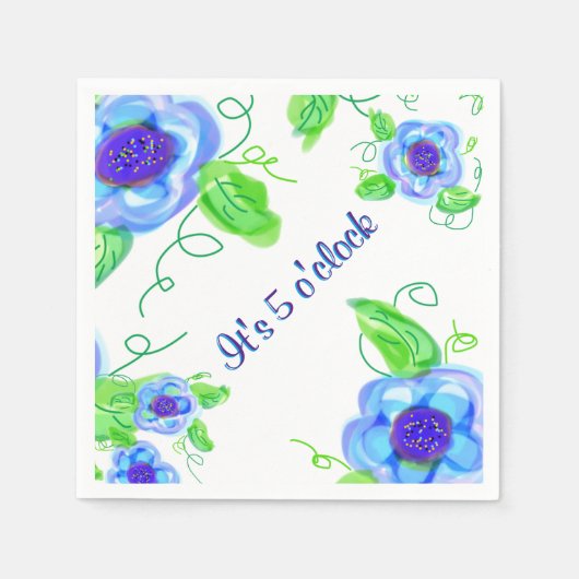 Het is vijf uur servetten (Voorkant)