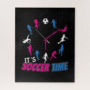 Het is Voetbal Tijd Meisjes Voetbal Quote Legpuzzel