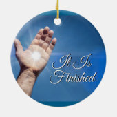 Het is voltooid keramisch ornament (Achterkant)