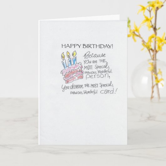 Het is voor mij. kaart (Gele Bloem)