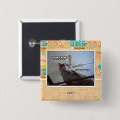 Het is voorbij mijn avondeten vierkante button 5,1 cm (Voorkant /achterkant)