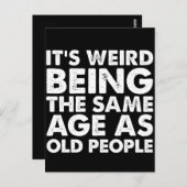 Het is vreemd dat het dezelfde leeftijd heeft als briefkaart (Voorkant / Achterkant)