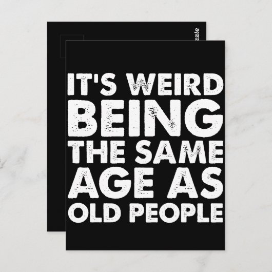 Het is vreemd dat het dezelfde leeftijd heeft als  briefkaart (Voorkant / Achterkant)