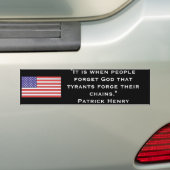 "Het is wanneer mensen God vergeten dat tirannen z Bumpersticker (Op auto)