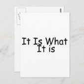 Het is wat het is briefkaart (Voorkant / Achterkant)