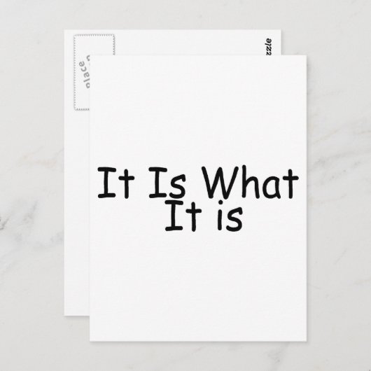 Het is wat het is briefkaart (Voorkant / Achterkant)