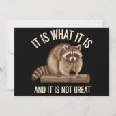 Het is wat het is en het is geen geweldige wasbeer feestdagenkaart (Voorkant)