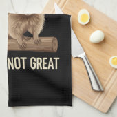 Het is wat het is en het is geen geweldige wasbeer theedoek (Quarter Fold)