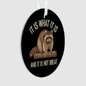 Het Is Wat Het Is en Het Is Geen Groot Wasbeer Ker Ornament (voorkant)
