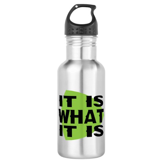 Het is wat het is waterfles (Voorkant)