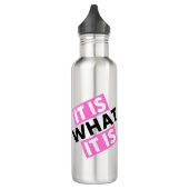 Het is wat het is - waterflesje waterfles  (Links)