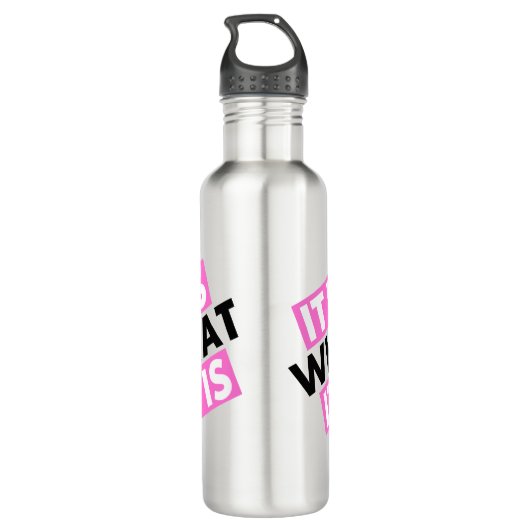 Het is wat het is - waterflesje waterfles  (Achterkant)