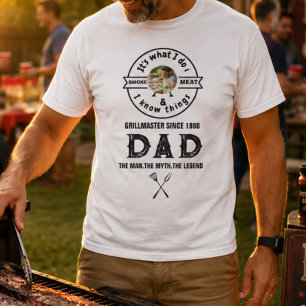 Het Is Wat Ik Doe Ik Rook Vlees Grappige Vader Fot T-shirt