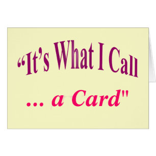 "Het is wat ik noem ..."