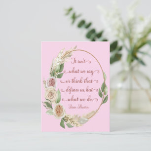 Het is wat we doen Jane Austen Quote Briefkaart