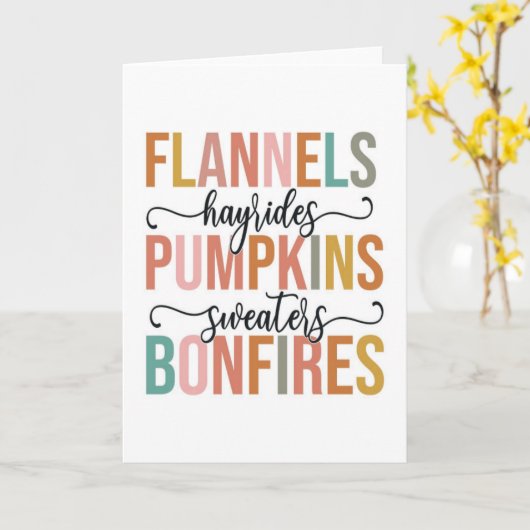 Het is weer Herfst Kaart (Gele Bloem)