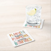 Het is weer Herfst Vierkante Kartonnen Onderzetter (Insitu)