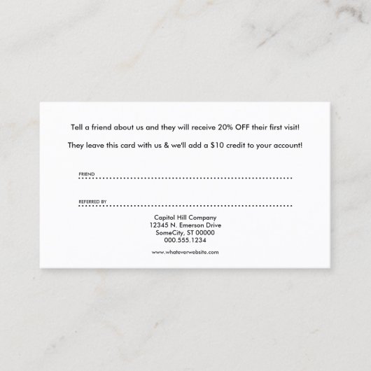 Het is wie je kent referral cards (Voorkant)