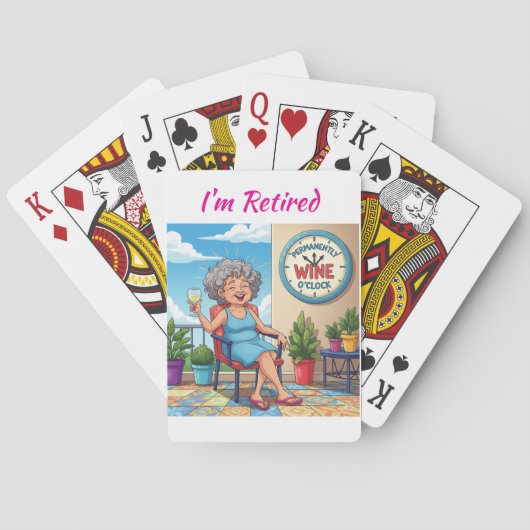 Het is wijnuur pokerkaarten (Achterkant)