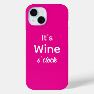 Het is wijnuur roze telefoonhoesje