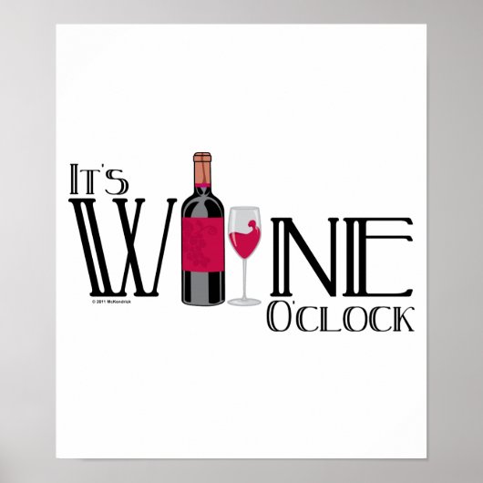 Het is Wine O-klok Poster (Voorkant)