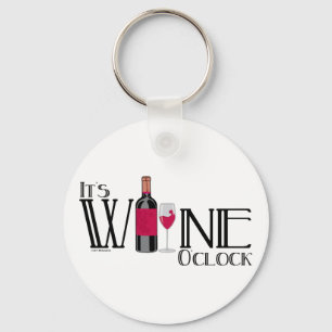 Het is Wine O-klok Sleutelhanger