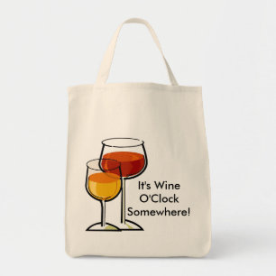 Het is Wine O'Clock ergens. Tote Bag