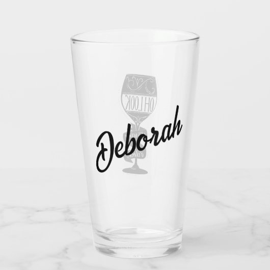 Het is Wine Oclock Glas (Achterkant)