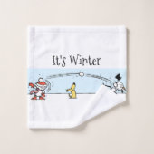 Het is Winter Bath Towel Set Bad Handdoek (Wasdoekje)