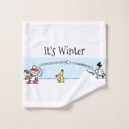 Het is Winter Bath Towel Set Bad Handdoek (Wasdoekje)