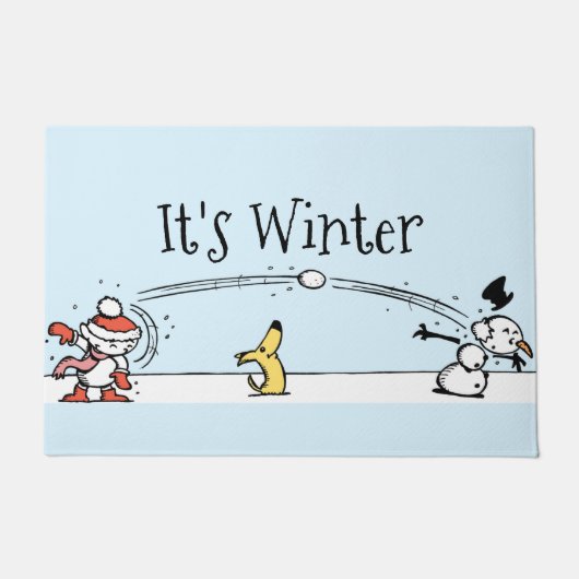 Het is winter deurmat (Voorkant)