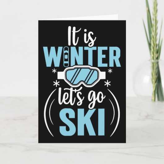 Het Is Winter Laten We Gaan Skiën  Kaart (Voorkant)