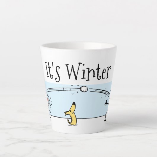 Het is winter latte mok (Voorkant)
