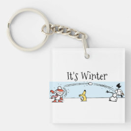 Het is winter sleutelhanger