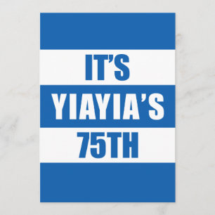 Het is YiaYia's 75ste verjaardag Griekse vlag kleu Kaart