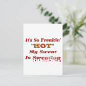 Het is zo Freakin'HOT Briefkaart (Staand voorkant)