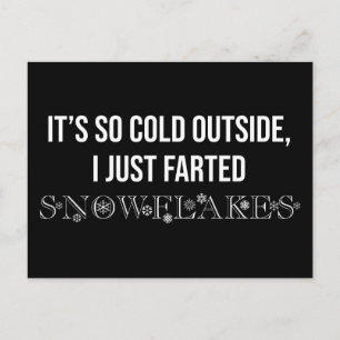 Het is zo koud buiten dat ik net snowflakes heb ge briefkaart