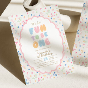 Het is zo leuk om één te zijn Pastel Confetti 1e v Kaart