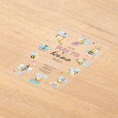 Het is zo leuk om één verjaardag te zijn acryl uitnodigingen (Laagn)