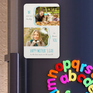 Het is zo leuk om je 2 foto-Moederdag te hebben. Magneet