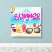Het is zomertijd canvas afdruk (Insitu (Houten vloer))
